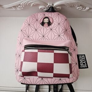 Demon slayer Nezuko vegan leather backpack
